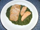 Lachs im Spinatbett - Rezept