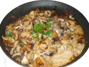 Champignons mit Schinken und Creme Fraiche - Rezept
