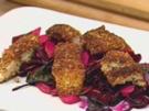 Knusperfisch auf Roter Bete - Rezept