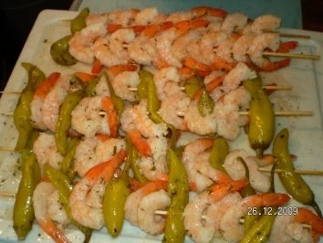 Garnelen-Pepperonispieße - Rezept