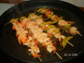 Garnelen-Pepperonispieße - Rezept - Bild Nr. 2