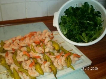 Garnelen-Pepperonispieße - Rezept - Bild Nr. 3