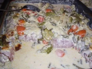 Hackfleisch...Mettröllchen im Gemüsebett - Rezept