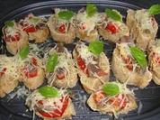 Überbackene Sardellen Tomaten Baguettes - Rezept - Bild Nr. 1360