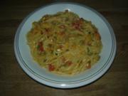 Spaghetti  Paprika Carbonara - Rezept