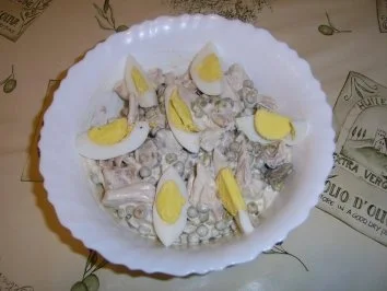 Rezept: Geflügelsalat mit Zuckererbsen Geflügelsalat mit Zuckererbsen - Rezept