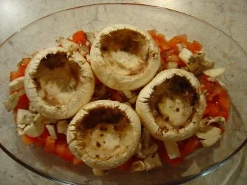 Mit Ei gefüllte Champignons... - Rezept - Bild Nr. 4