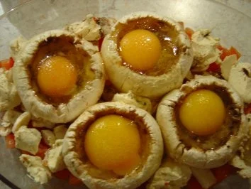 Mit Ei gefüllte Champignons... - Rezept - Bild Nr. 5