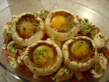 Mit Ei gefüllte Champignons... - Rezept - Bild Nr. 6