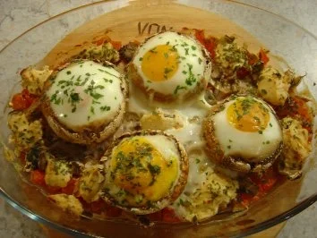 Mit Ei gefüllte Champignons... - Rezept - Bild Nr. 2