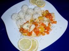Kabeljaurückenfilet in Karotten-Chilisenf-Orangensoße und Basmatireis - Rezept