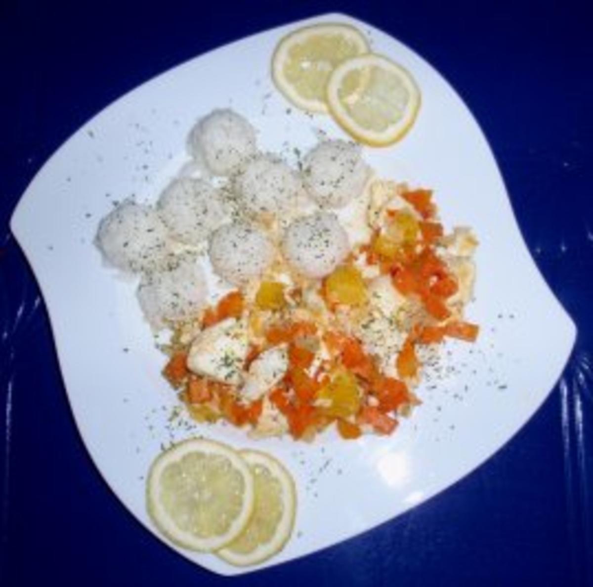 Kabeljaurückenfilet in Karotten-Chilisenf-Orangensoße und Basmatireis - Rezept - Bild Nr. 6