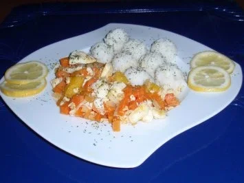 Kabeljaurückenfilet in Karotten-Chilisenf-Orangensoße und Basmatireis - Rezept - Bild Nr. 7