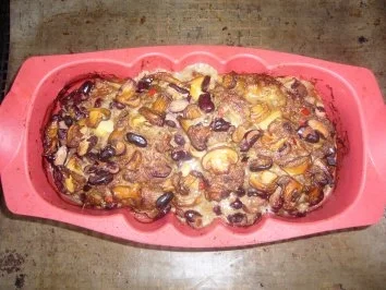 Hauptgericht: Bohnen und Champignon geben sich ein Stelldichein im Hackbraten - Rezept - Bild Nr. 4