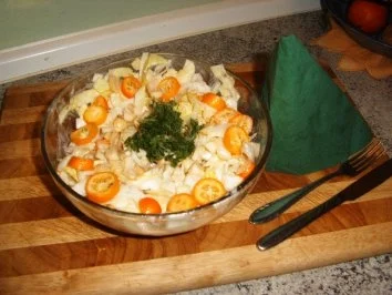 Rezept: Chicoreesalat mit Zwergorangen Chicoreesalat mit Zwergorangen - Rezept