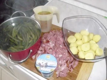 Kassler-Pfanne mit Bohnen - Rezept - Bild Nr. 2