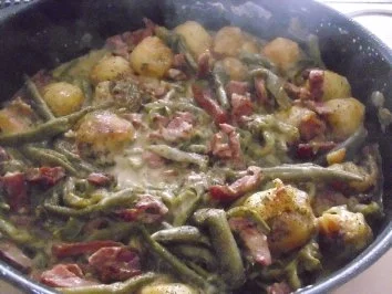 Kassler-Pfanne mit Bohnen - Rezept - Bild Nr. 7