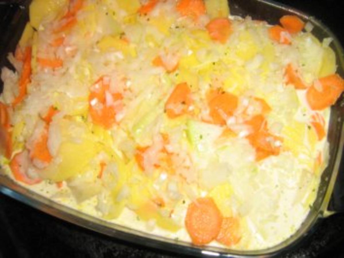 Kartoffel-Karotten-Kohlrabi-Gratin - Rezept - Bild Nr. 3