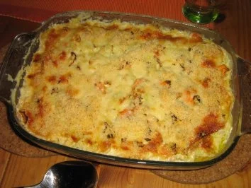 Rezept: Kartoffel-Karotten-Kohlrabi-Gratin Kartoffel-Karotten-Kohlrabi-Gratin - Rezept