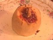 Flambierte Bratäpfel an Vanillesoße - Rezept