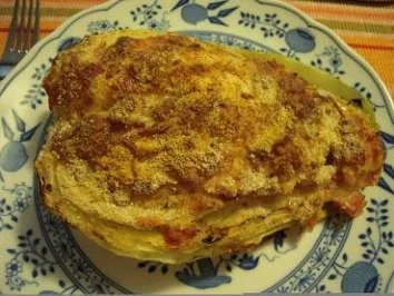 Überbackener, gefüllter Spitzkohl - Rezept