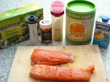 Rezept: Lachs - Broccoli - Sauce mit Bandnudeln Bild Nr. 2 Lachs - Broccoli - Sauce mit Bandnudeln - Rezept - Bild Nr. 2