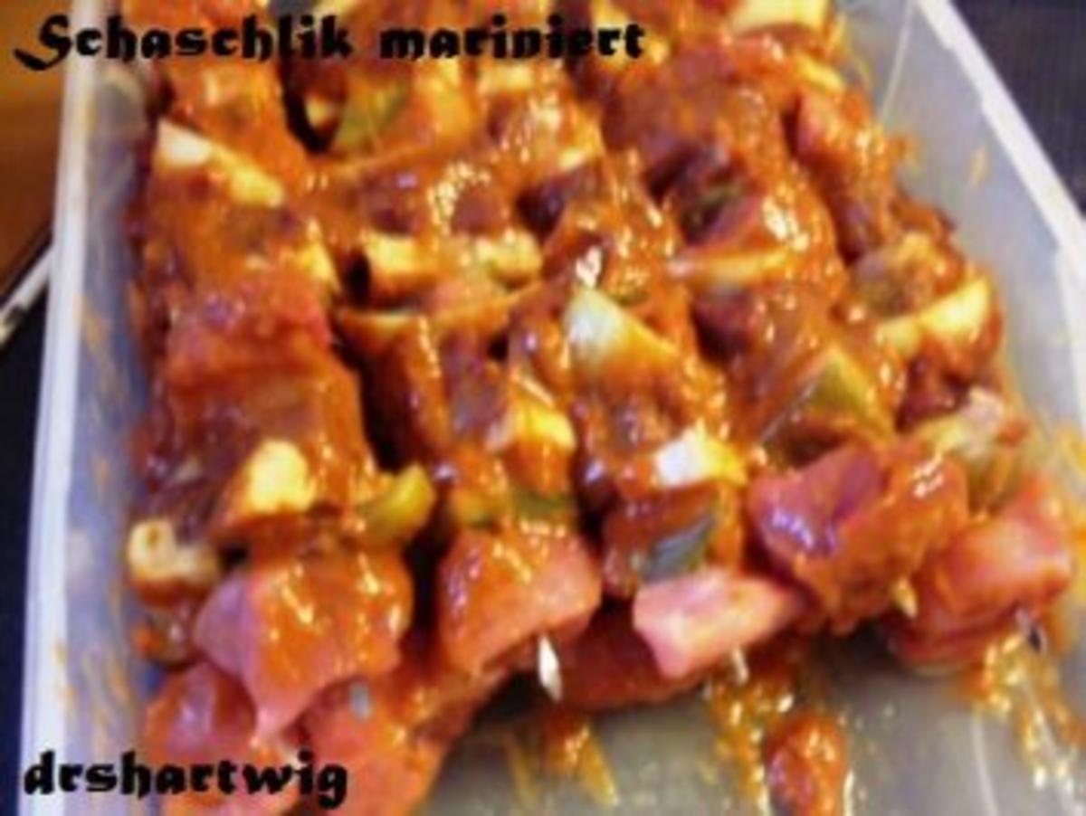 Hauptgericht~Schaschlik mit Rösti und in Butter geschwenkten Bohnen - Rezept - Bild Nr. 4