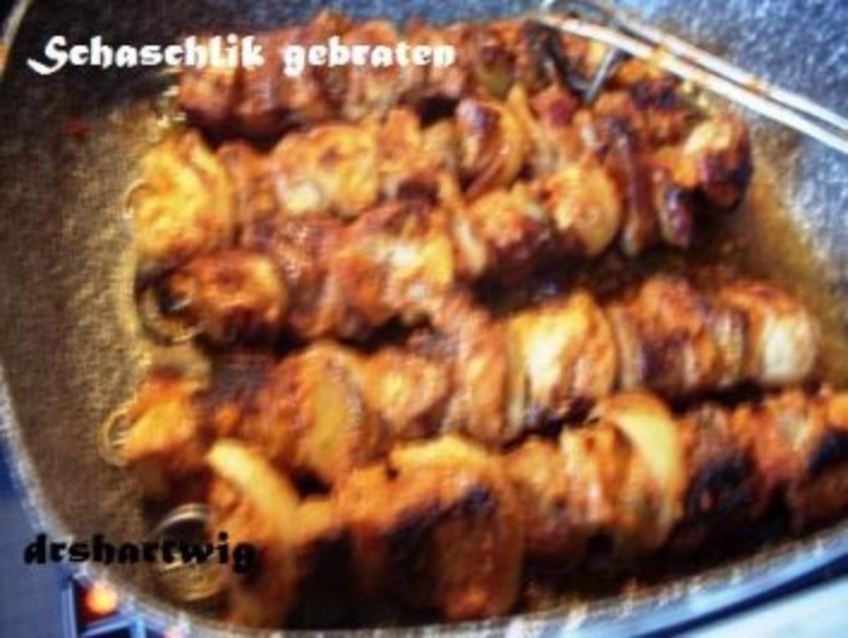 Hauptgericht~Schaschlik mit Rösti und in Butter geschwenkten Bohnen - Rezept - Bild Nr. 5