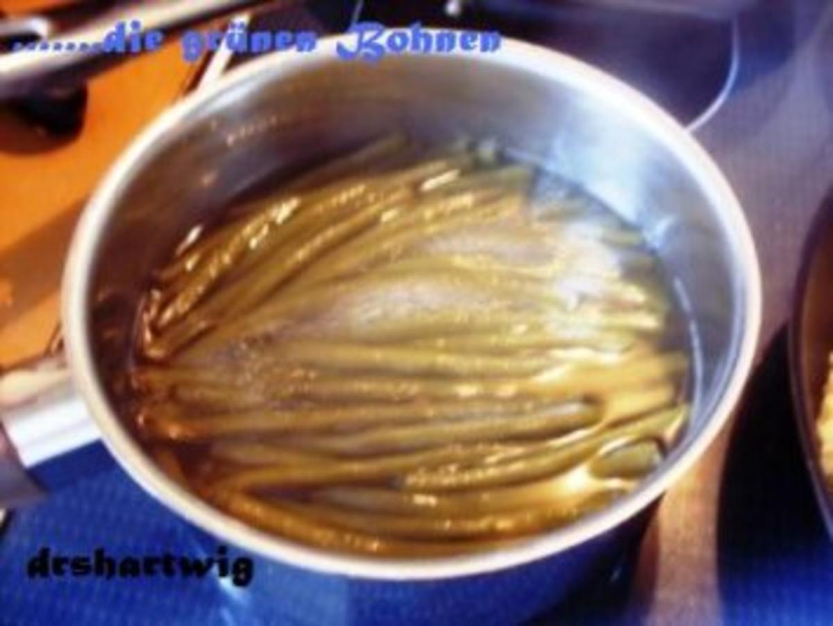 Hauptgericht~Schaschlik mit Rösti und in Butter geschwenkten Bohnen - Rezept - Bild Nr. 8