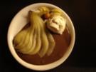 Birnen mit Schokoladen-Cremefine und Vanilleeis - Rezept