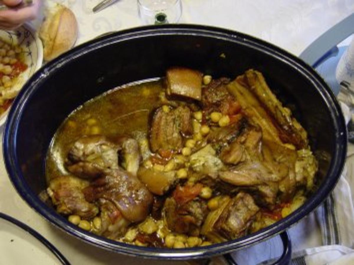Ceci in umido con Carne- Geschmorten Kichererbsen mit Fleisch - Rezept ...