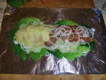 Rezept: Hühnerbrüste mit Kräuter - Senfmantel in Alufolie Bild Nr. 9 Hühnerbrüste mit Kräuter - Senfmantel in Alufolie - Rezept - Bild Nr. 9