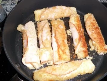 Putenbrust - Käseröllchen mit Paprika - Reis - Rezept - Bild Nr. 3