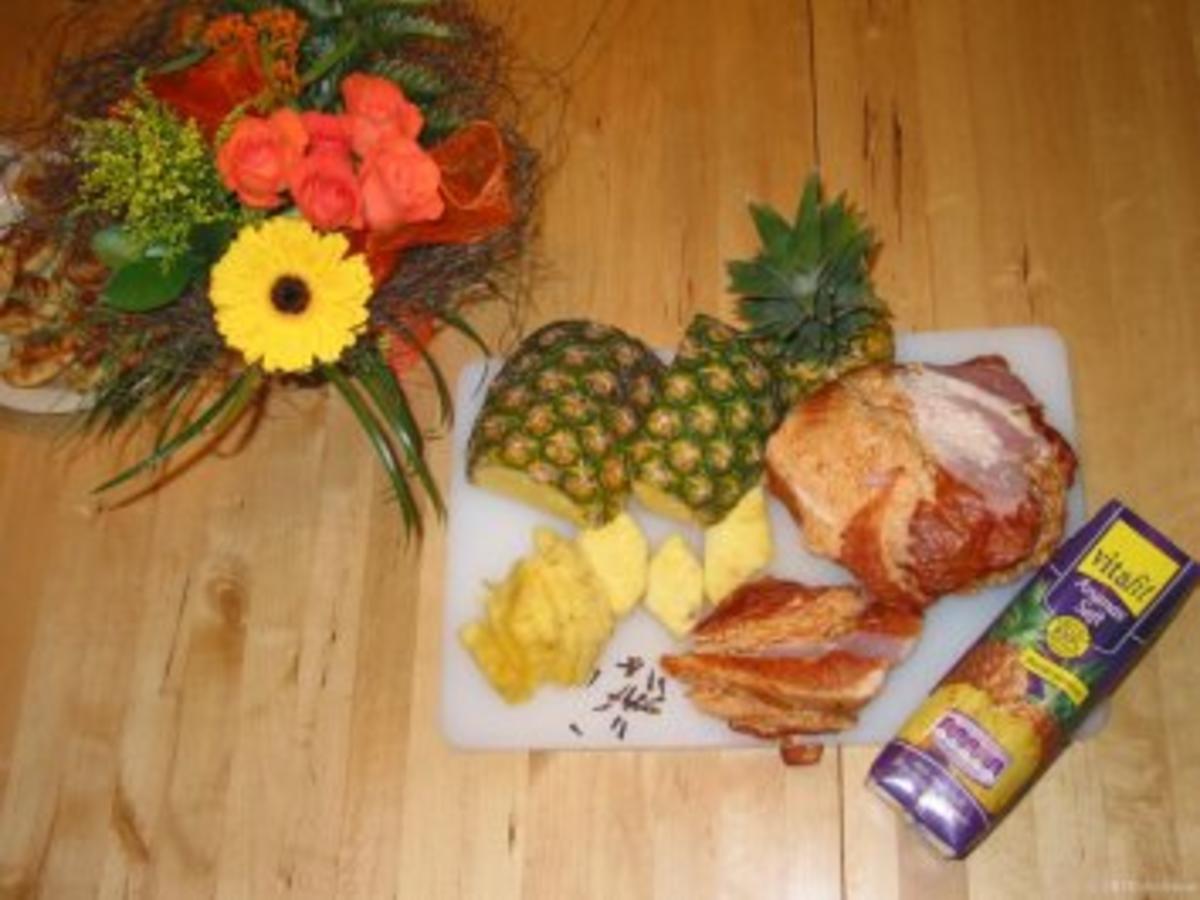Ananas Kassler mit Sauerkraut und Pü - schnell &amp; einfach - 89 kcal/100g