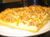 Backwaren: Käsekuchen mit Orangenfilets und Kakaostreusel! - Rezept