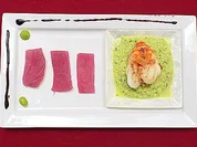 Tunfisch-Sashimi mit beschwipstem Tiger Prawn - Rezept