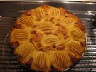 Käse-Apfel-Kuchen mit Marzipan - Rezept
