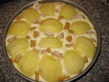 Käse-Apfel-Kuchen mit Marzipan - Rezept - Bild Nr. 6
