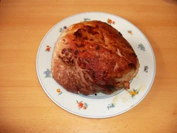 Rezept: Schweinebraten mit Knoblauch gespickt in Champignonsoße Bild Nr. 6 Schweinebraten mit Knoblauch gespickt in Champignonsoße - Rezept - Bild Nr. 6