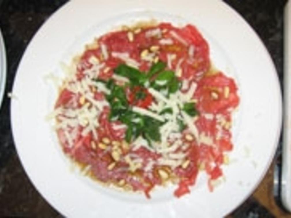 Rindercarpaccio auf Portulak Salat - von Das perfekte Dinner
