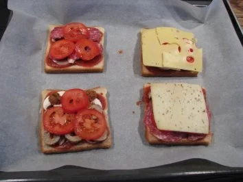 "SNACK" Restverwertung Pizzabelag - Rezept