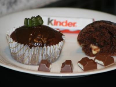Buttermilch - Muffins mit Kinderschokoladen - Füllung - Rezept