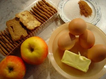 Apfel-Baiser-Kuchen mit Mandelspekulatiusboden - Rezept - Bild Nr. 3