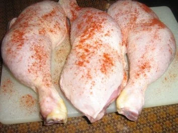 Rezept: geschmorte Hähnchenschenkel an Paprikagemüse und Basmatireis Bild Nr. 3 geschmorte Hähnchenschenkel an Paprikagemüse und Basmatireis - Rezept - Bild Nr. 3