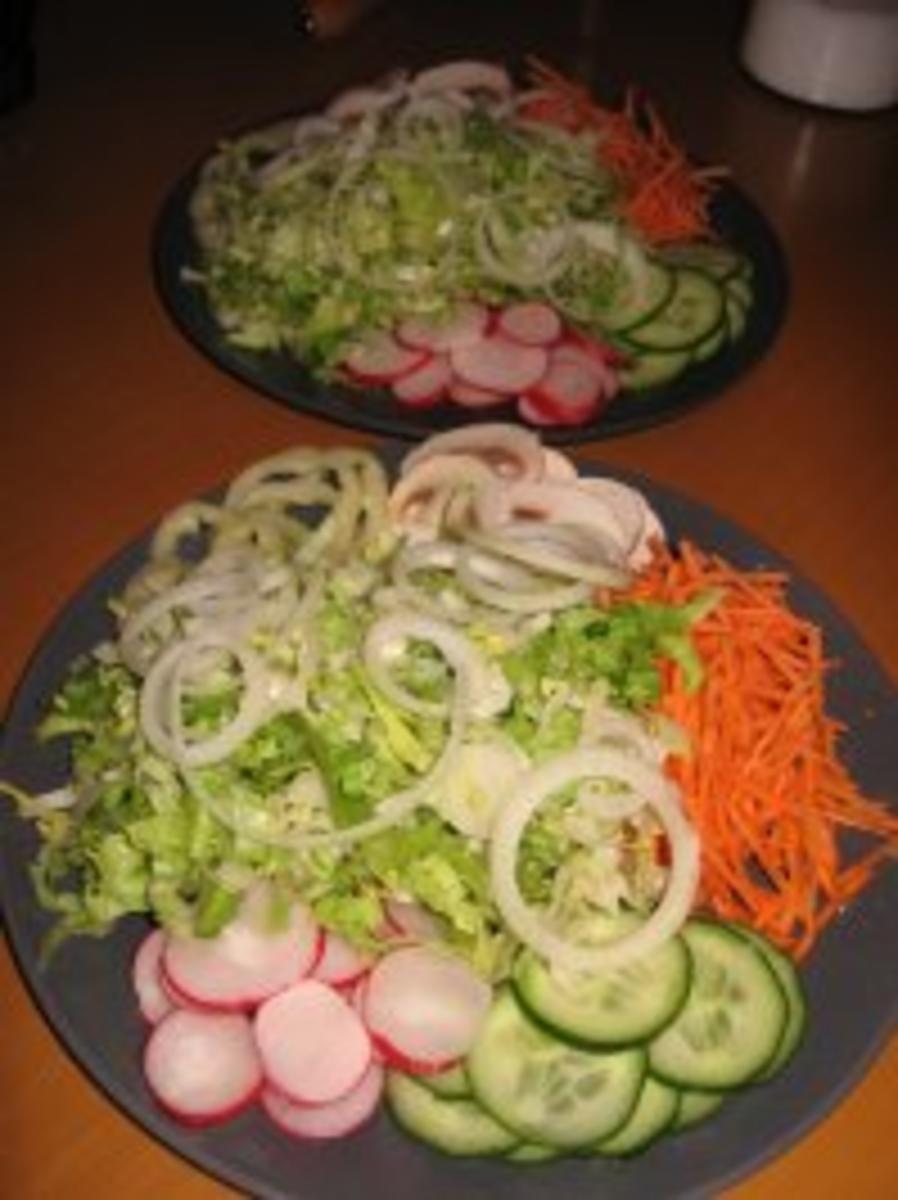 Fitness-Salatteller mit Hähnchenstreifen - Rezept