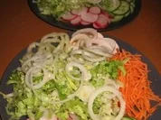 Fitness-Salatteller mit Hähnchenstreifen - Rezept