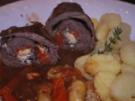 Rinderrouladen mit  Feta und Paprika - Rezept