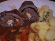 Rinderrouladen mit  Feta und Paprika - Rezept