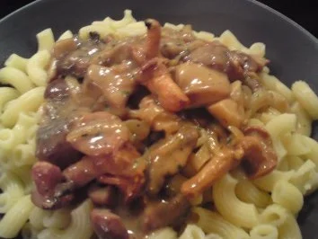 Edel-Waldpilzsoße mit Nudeln - Rezept