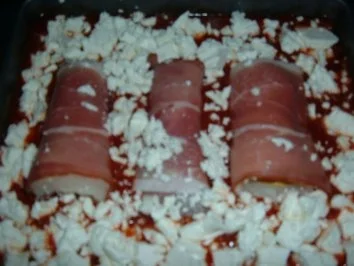 Fischfilet auf Kräutertomaten mit Schafskäse überbacken - Rezept - Bild Nr. 2